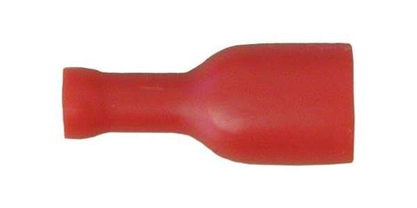 Red Female Terminal - 6.3mm - 100 Pieces