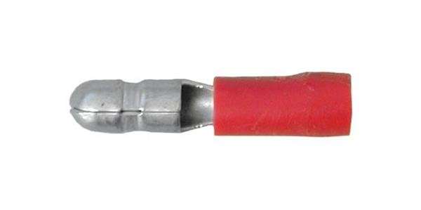 Red Male Bullet - Terminal - 100 Pieces