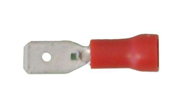 Red Male Terminal - 4.8mm - 100 Pieces