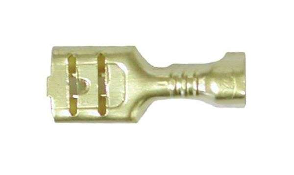Brass Female Terminal - 6.3mm - 10 Pieces