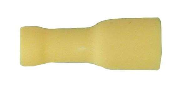 Yellow Insulated Female  Terminal - 6.3mm - 10 Pieces