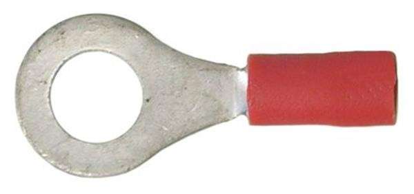Red Ring Terminal - 6.4mm - 100 Pieces