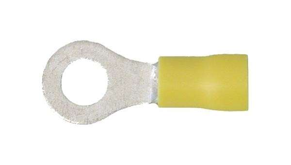 Yellow Ring Terminal - 6.4mm - 10 Pieces