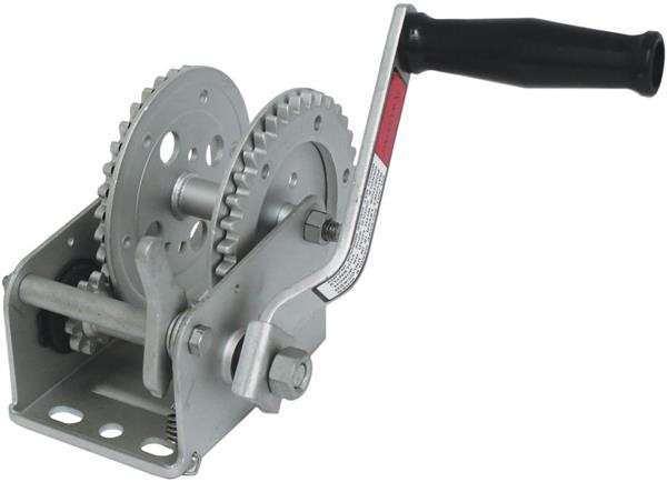 1600LB Hand Winch - Galvanised with Double Gear