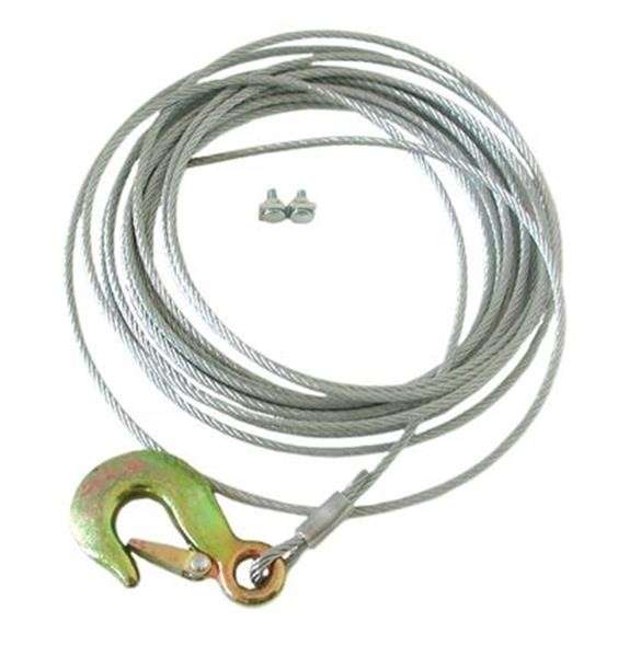 Winch Cable and Hook 7.5m x 5mm