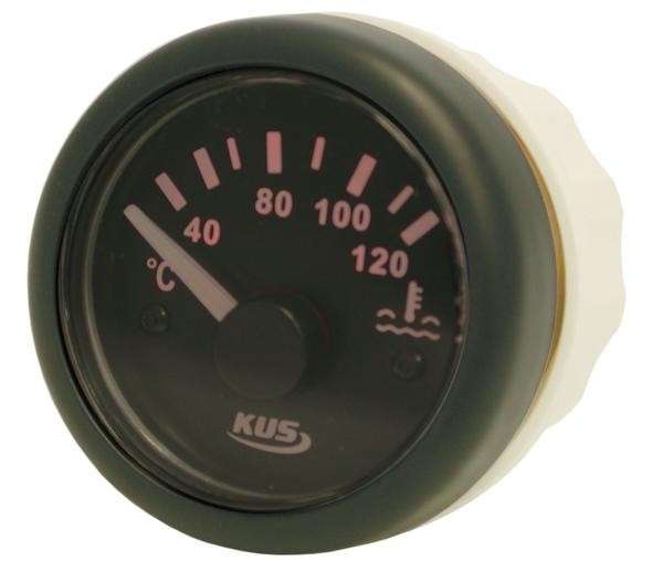 Water Temperature Gauge - 52mm - Black