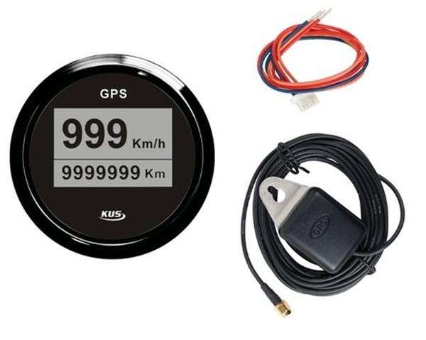 GPS Digital Speedometer with Antenna - 52mm - Black