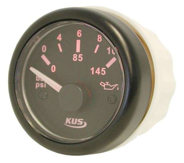 Oil Pressure Gauge - 52mm - Black