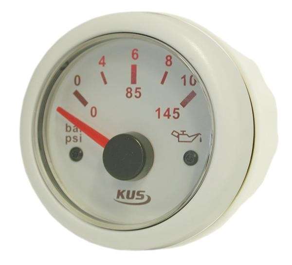Oil Pressure Gauge - 52mm - White
