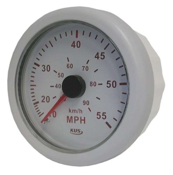 Speedometer 55mph / 90kmh - 85mm - White