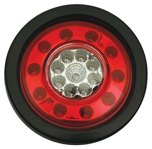 Round LED Red Trailer Lamp with Indicator