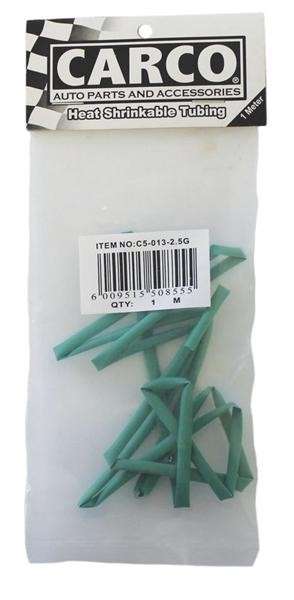 Heat Shrink Tubing - 2.5mm x 1M - Green