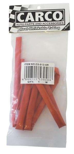 Heat Shrink Tubing - 6mm x 1M - Red