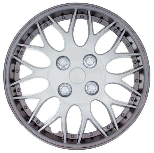16" Gun Metal / Silver Wheel Cover Set