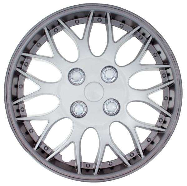 15" Gun Metal / Silver Wheel Cover Set
