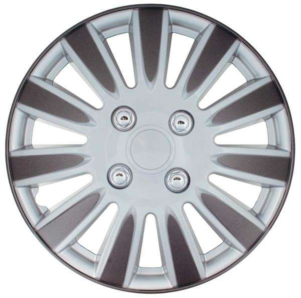 14" Gun Metal / Silver Wheel Cover Set