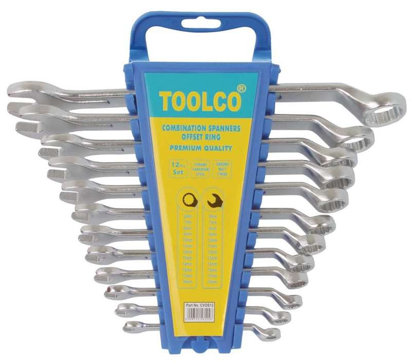 Offset Combination Spanner Set - 12 Piece
