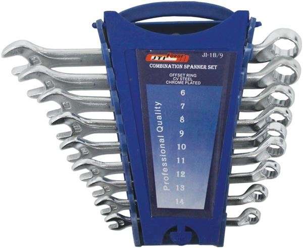 Offset Combination Spanner Set - 9 Piece