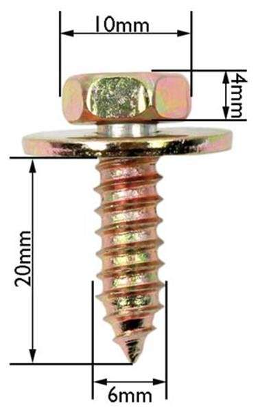 Panel Screws - Window Washer - 6mm - 100 Pieces