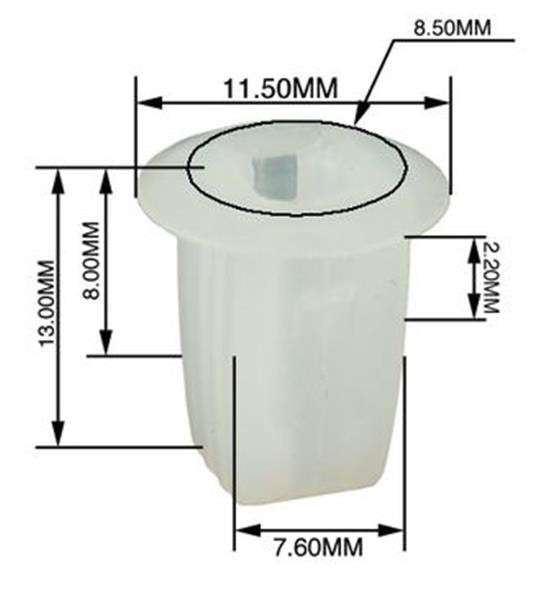 Panel Clips - Screw Saddle - 8mm - 10 Pieces