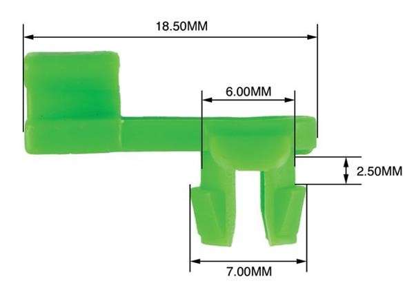 Panel Clip - Right Hand Rod - 3.6mm