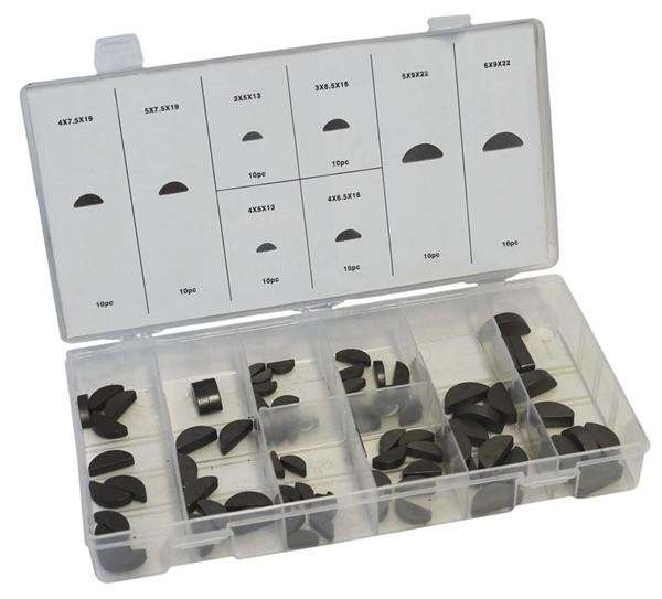 Assorted Woodruff Keys (80 Piece)