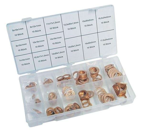 Assorted Copper Washers (150 Piece)