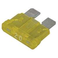 2 Pin Blade Fuse - 20 Amp - 100 Pieces