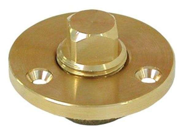 Brass Drain Plug Plate - Garboard
