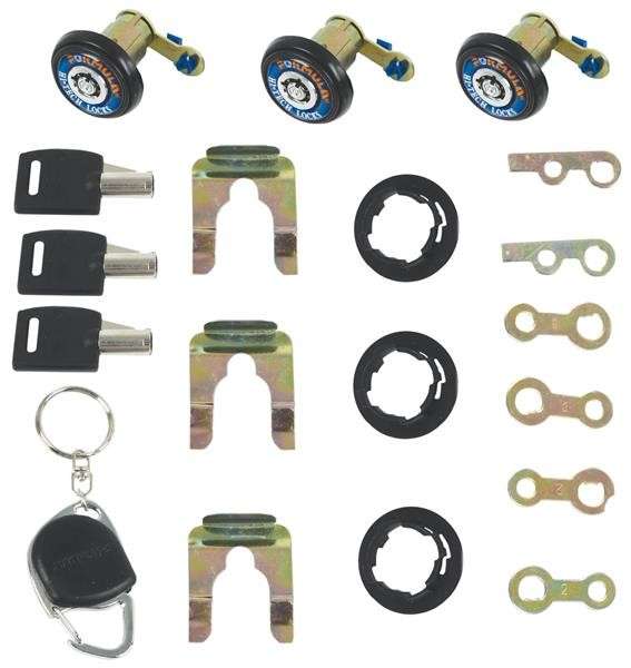 3 Door Locks with Round Keys
