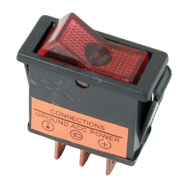 Rocker Switch - Red - Illuminated