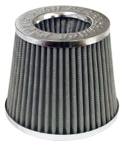 Open Top Cone Air FIlter - 76mm - Silver