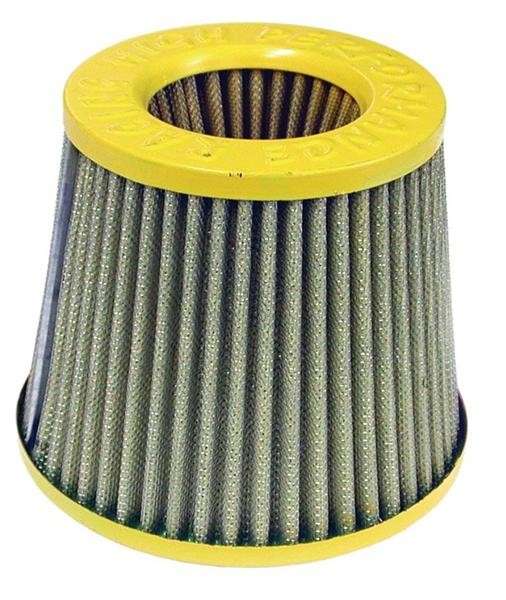Open Top Cone Air FIlter - 76mm - Yellow