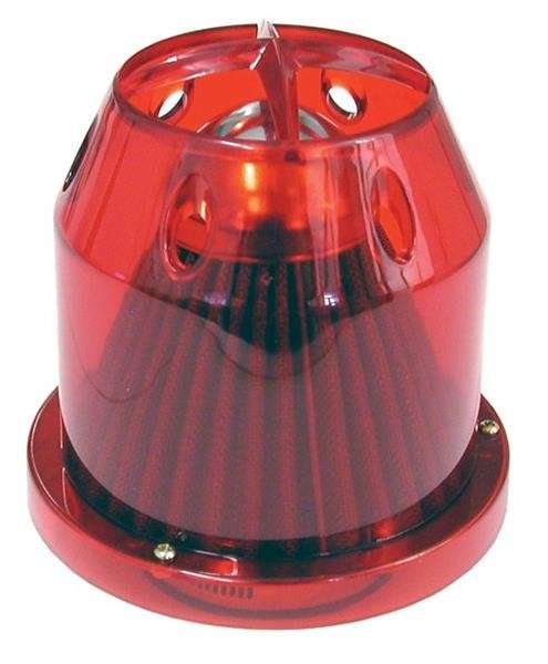 Air FIlter - Plastic Transparent Cover - 76mm - Red