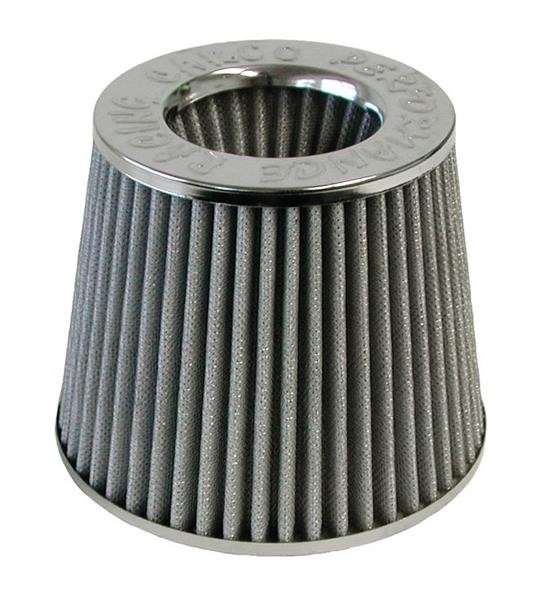Open Top Cone Air FIlter - 63mm - Silver