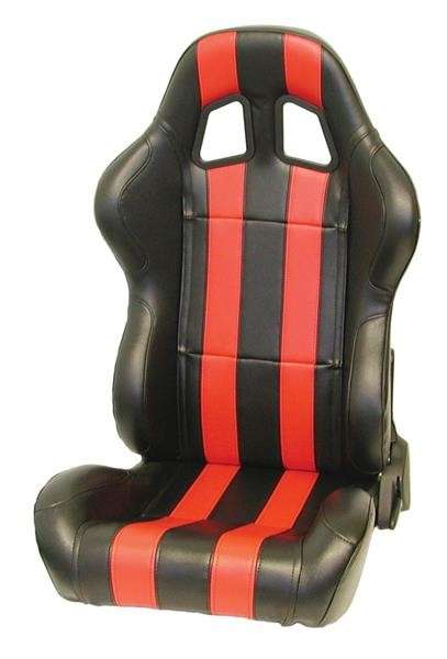 Reclining Racing Seat PVC - Red / Black