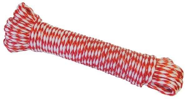 Ski Rope - Red/White - 10mm x 10m