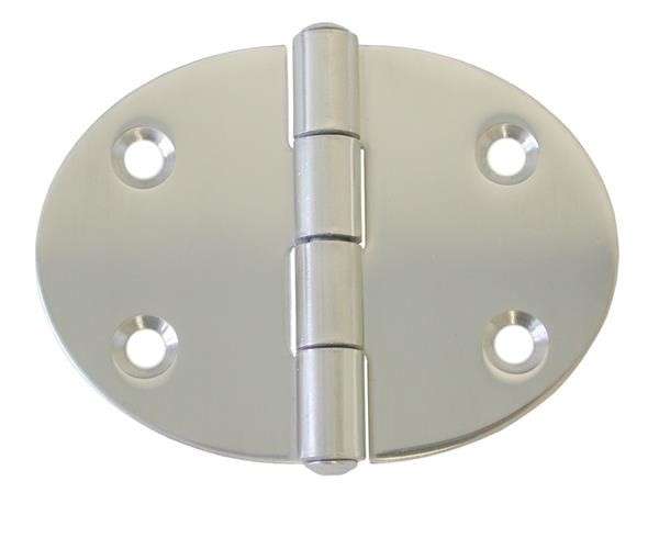 Round Hinge - 78mm x 56mm - Stainless Steel