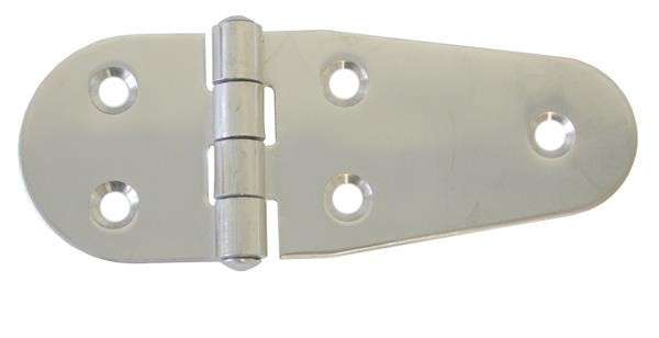 Round Side Hinge - 108mm x 40mm - 316 Stainless Steel
