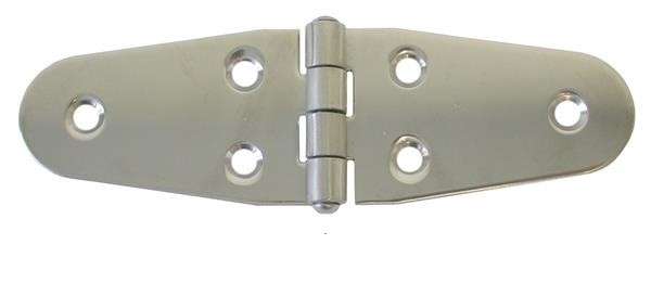 Round Side Hinge - 140mm x 40mm - 316 Stainless Steel