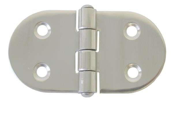 Round Side Hinge - 74mm x 40mm - 316 Stainless Steel