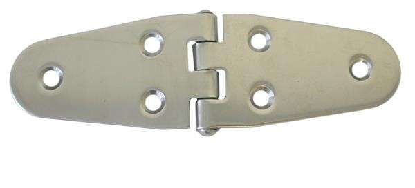 Round Side Hinge - 140mm x 40mm - 316 Stainless Steel