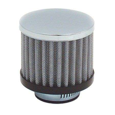 Air Filter Breather - Chrome - 12mm Outlet