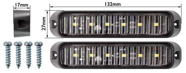 LED Trailer Marker Lamp - 6 LED - White