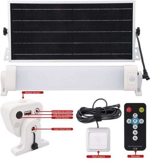 Solar LED Batten Light Kit - 12 Watt