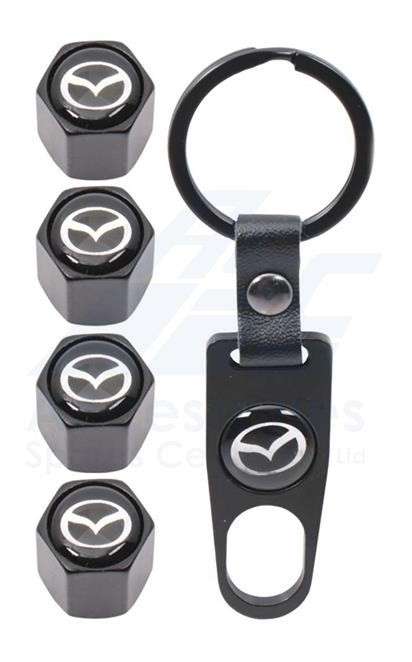 Valve Caps - Mazda with Key Ring