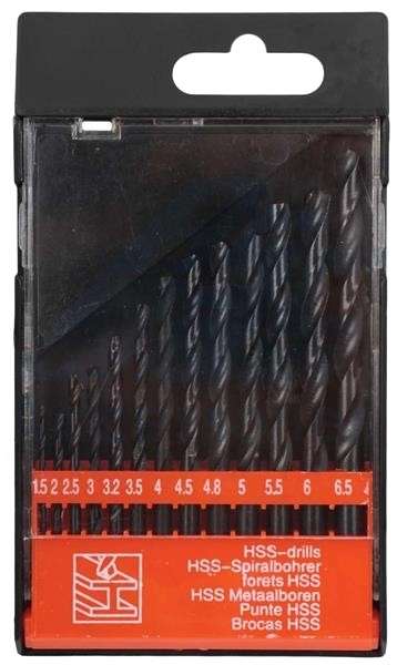 Drill Bit Set (HSS) - 13 Piece - 1.5mm to 6.5mm