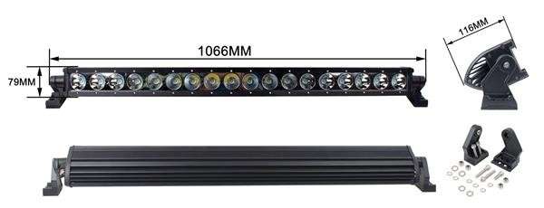 LED Spot Lamp Bar - Single Row - 1066mm x 79mm x 116mm