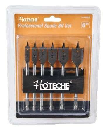 Hoteche Flat Wood Drill Bit Set - 6 Piece