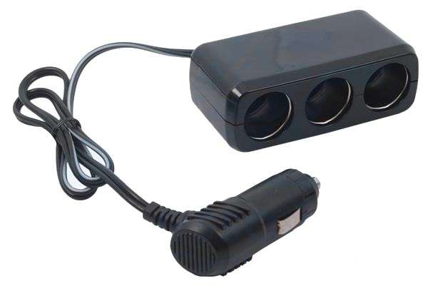 Cigarette Lighter Socket Extender with 3 Ports